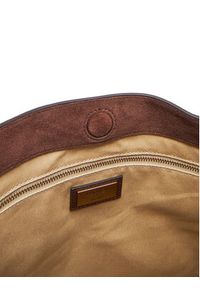Lauren Ralph Lauren - LAUREN RALPH LAUREN Torebka 431969418002 Brązowy. Kolor: brązowy. Materiał: skórzane, zamszowe