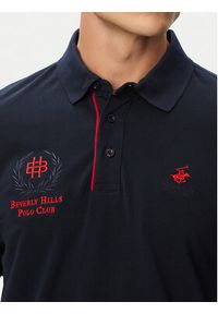 Beverly Hills Polo Club Polo P-SS26M-P2770 Granatowy Regular Fit. Typ kołnierza: polo. Kolor: niebieski. Materiał: bawełna #3