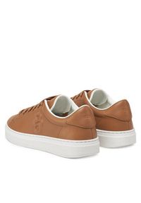 BOSS Sneakersy Kieran 50541649 Brązowy. Kolor: brązowy. Materiał: skóra