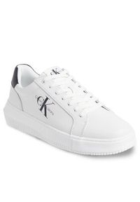 Calvin Klein Jeans Sneakersy Chunky Cupsole Monologo YM0YM00681 Biały. Kolor: biały