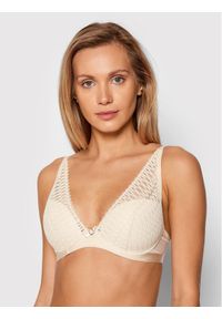 Triumph Biustonosz z fiszbiną Aura Spotlight 10208018 Beżowy. Kolor: beżowy. Materiał: syntetyk #1