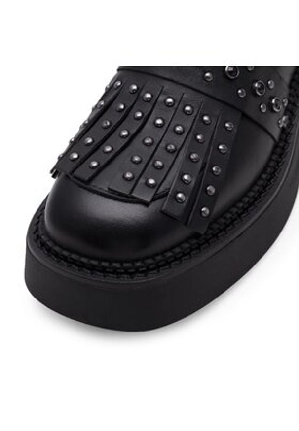 Eva Minge Półbuty LAGOA-24755 Czarny. Kolor: czarny. Materiał: skóra