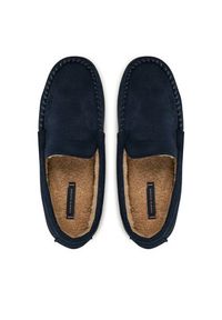 TOMMY HILFIGER - Tommy Hilfiger Mokasyny Driver House Shoe FM0FM05224 Granatowy. Kolor: niebieski. Materiał: zamsz, skóra #4