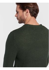 Brave Soul Sweter MK-162SLOVAKP Zielony Regular Fit. Kolor: zielony. Materiał: syntetyk