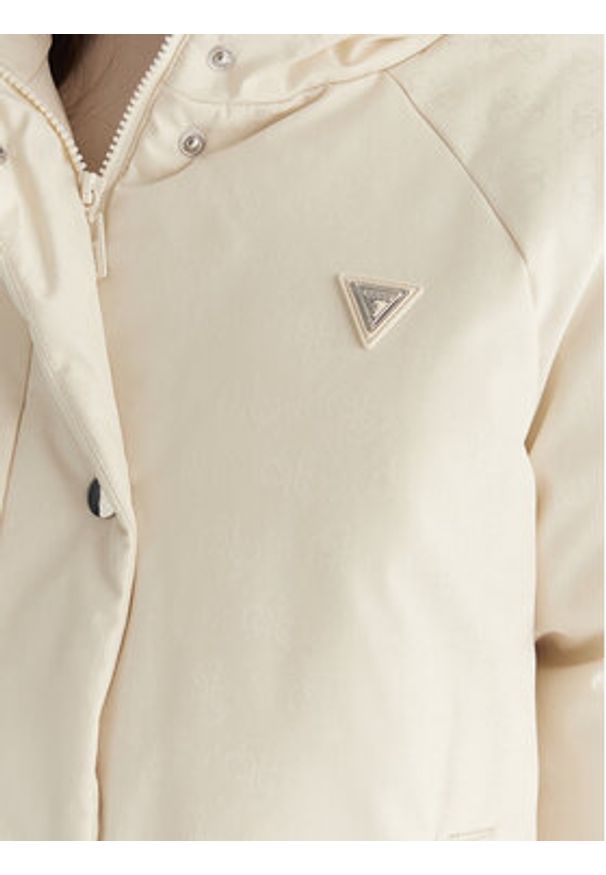 Guess Kurtka zimowa V5BL07 WGLW2 Écru Relaxed Fit. Materiał: syntetyk. Sezon: zima