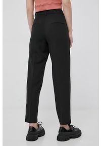 only - Only spodnie damskie kolor czarny proste medium waist. Okazja: na co dzień. Kolor: czarny. Styl: casual #2
