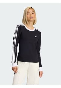 Adidas - adidas Bluzka 3 Stripes KD7964 Czarny Slim Fit. Kolor: czarny. Materiał: bawełna #1