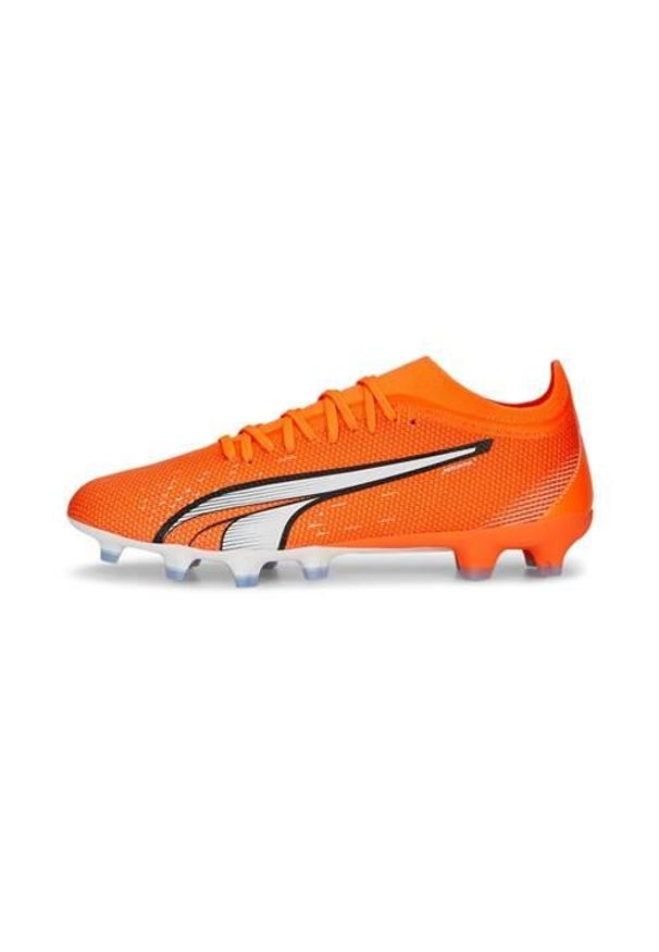 Buty do piłki nożnej męskie Puma Ultra Match Fgag. Kolor: pomarańczowy, biały, wielokolorowy, niebieski. Materiał: materiał, syntetyk
