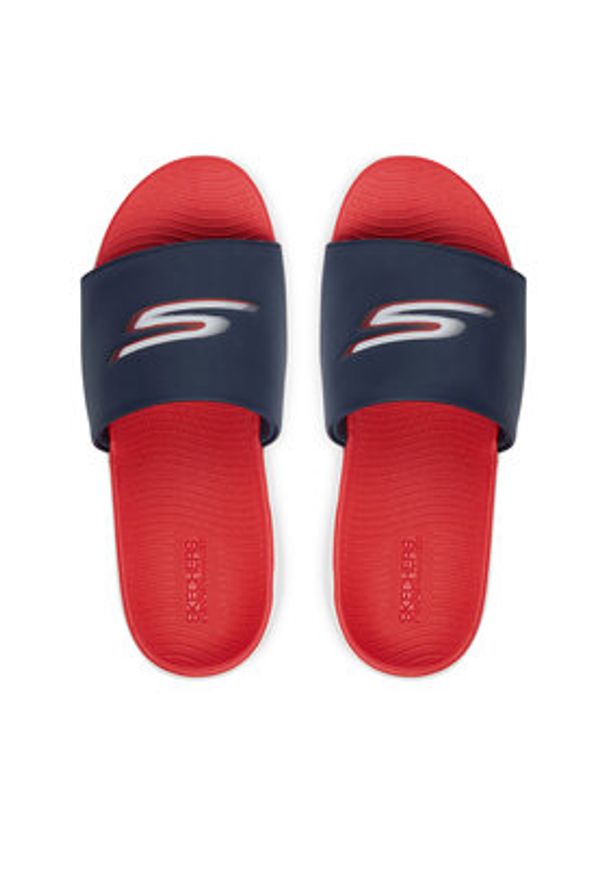 skechers - Skechers Klapki Go Consistent Slippers 2.0 229269/NVRD Granatowy. Kolor: niebieski. Materiał: skóra