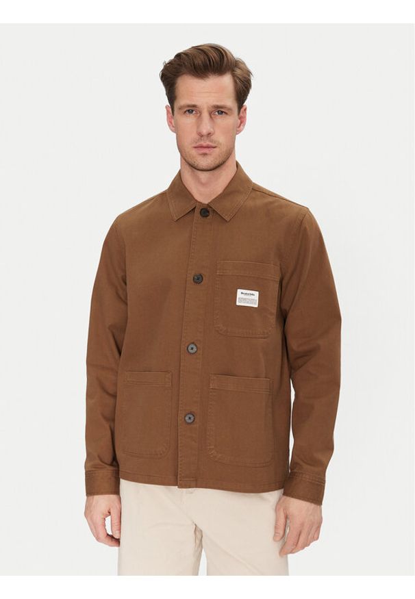 Resteröds Koszula 8243 6263 Khaki Regular Fit. Kolor: brązowy. Materiał: bawełna