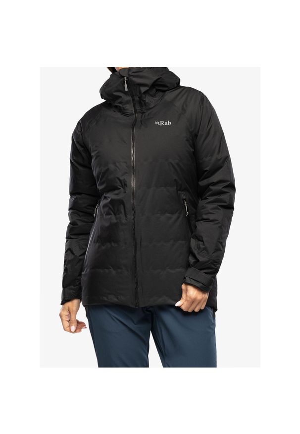 Kurtka puchowa damska Rab Valiance Jacket. Kolor: czarny. Materiał: puch. Sport: turystyka piesza