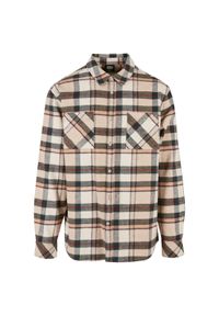 Koszula w kratę Urban Classics Mountain. Kolor: beżowy, wielokolorowy, zielony #1