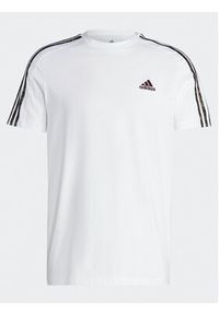Adidas - adidas T-Shirt Essentials Single Jersey 3-Stripes T-Shirt IC9343 Biały Regular Fit. Kolor: biały. Materiał: jersey, bawełna