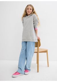 bonprix - Bluza z kapturem oversize z bawełną organiczną. Typ kołnierza: kaptur. Kolor: szary. Materiał: bawełna. Wzór: gładki #3