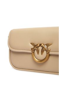 Pinko - PINKO Torebka Love Box Baguette Al 25-26 PLTT 105083 A26L Beżowy. Kolor: beżowy. Materiał: skórzane #5