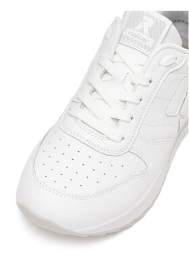 Rieker Revolution Lifestyle Sneakersy W2401-80 Biały. Kolor: biały. Materiał: skóra