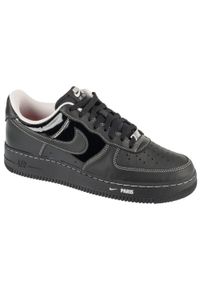 Nike - Buty sportowe Sneakersy męskie, Air Force 1 '07 Low City Pack Paris Patent. Kolor: czarny. Model: Nike Air Force. Sport: turystyka piesza