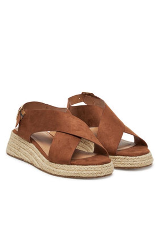 ONLY Shoes Espadryle Onlminerva-2 Brązowy. Kolor: brązowy. Materiał: zamsz, skóra