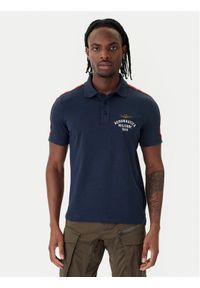 Aeronautica Militare Polo 261PO1926UJ00723 Granatowy Regular Fit. Typ kołnierza: polo. Kolor: niebieski. Materiał: bawełna #1