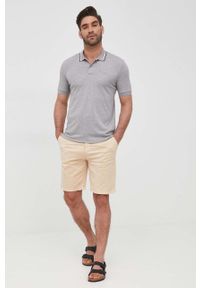 BOSS polo bawełniane 50469360 kolor szary gładki. Typ kołnierza: polo. Kolor: szary. Materiał: bawełna. Długość: krótkie. Wzór: gładki #5