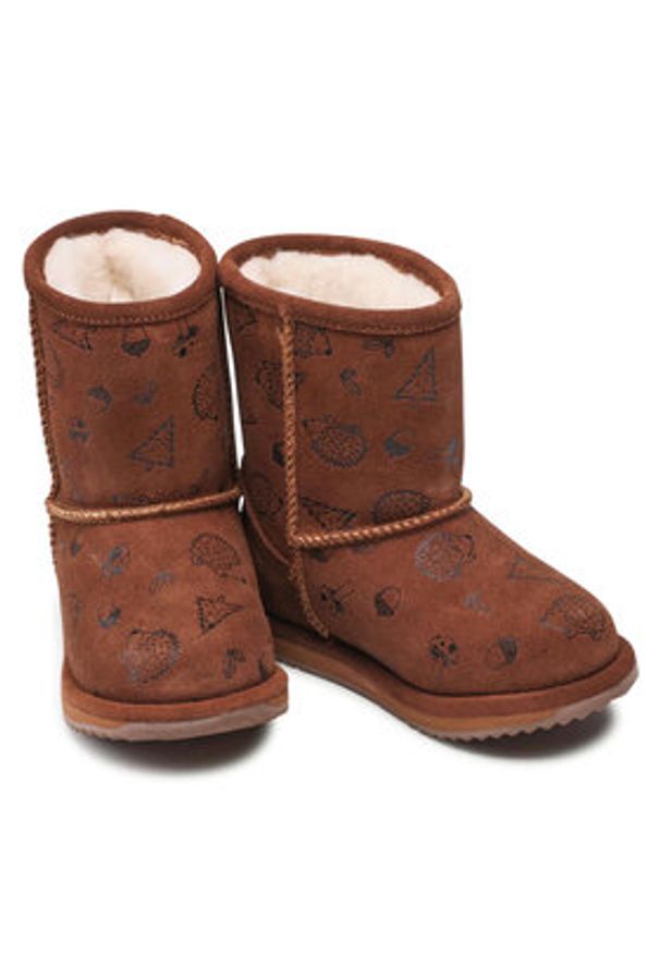 EMU Australia Śniegowce Woodland Brumby K12607 Brązowy. Kolor: brązowy. Materiał: skóra, zamsz