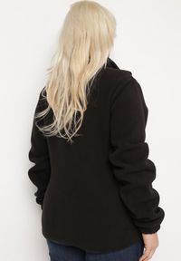 Born2be - Czarna Bluza na Suwak o Klasycznym Kroju z Kołnierzem i Kieszeniami Lathmini. Okazja: na co dzień. Kolor: czarny. Styl: klasyczny #4