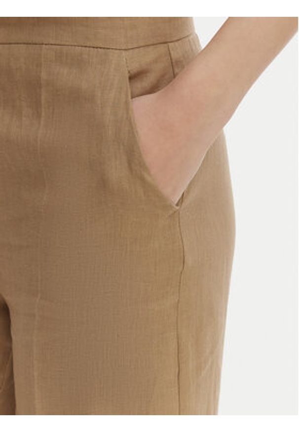 Marella Kuloty Clava 2615131182 Beżowy Regular Fit. Kolor: beżowy. Materiał: len