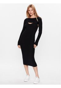 Calvin Klein Sukienka dzianinowa K20K205880 Czarny Slim Fit. Kolor: czarny. Materiał: wełna, dzianina #1