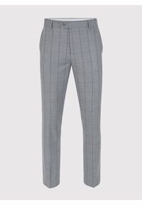 Pako Lorente - PAKO LORENTE – Szare spodnie garniturowe w kratę Windowpane. Kolor: szary. Materiał: poliester, elastan, wiskoza #4