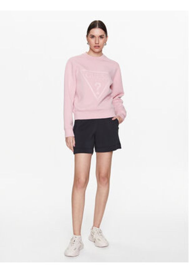 Guess Szorty sportowe Elly V2YD10 K7UW2 Szary Relaxed Fit. Kolor: szary. Materiał: wiskoza