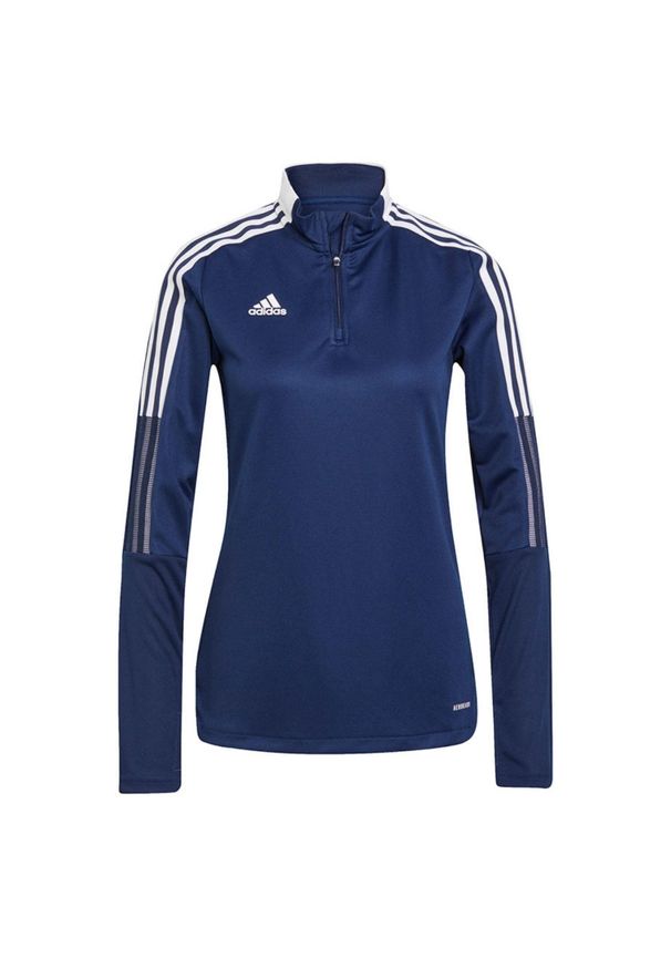 Bluza turystyczna damska Adidas Tiro 21. Kolor: niebieski. Materiał: poliester. Sport: turystyka piesza