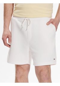 Tommy Jeans Szorty sportowe DM0DM16333 Biały Regular Fit. Kolor: biały. Materiał: bawełna, syntetyk. Styl: sportowy