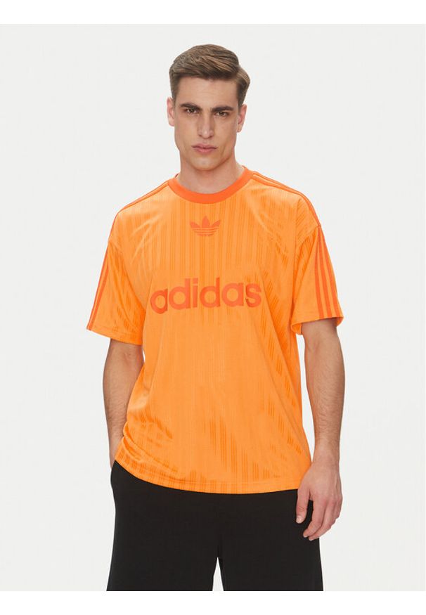 Adidas - adidas T-Shirt adicolor JP1027 Żółty Loose Fit. Kolor: żółty. Materiał: syntetyk