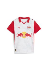 Puma - Młodzieżowa koszulka domowa FC Red Bull Salzburg 25/26 PUMA White Red. Kolor: czerwony, biały, wielokolorowy. Sport: piłka nożna