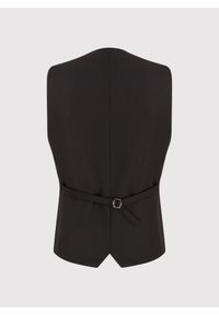 Pako Lorente - PAKO LORENTE – Brązowa kamizelka smokingowa. Kolor: brązowy. Wzór: gładki #2