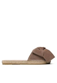 Manebi Espadryle Suede Sandals With Bow W 1.9 J0 Brązowy. Kolor: brązowy. Materiał: zamsz, skóra