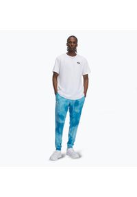 Spodnie męskie Under Armour Rival Terry Printed Jogger. Kolor: niebieski. Sport: fitness