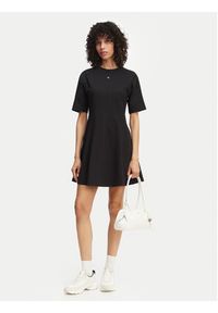 Calvin Klein Jeans Sukienka codzienna LV047F229G Czarny Regular Fit. Okazja: na co dzień. Kolor: czarny. Materiał: bawełna. Typ sukienki: proste. Styl: casual #4