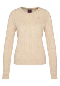 Robe di Kappa Sweter Jolie 65116CW Beżowy Regular Fit. Kolor: beżowy. Materiał: wełna