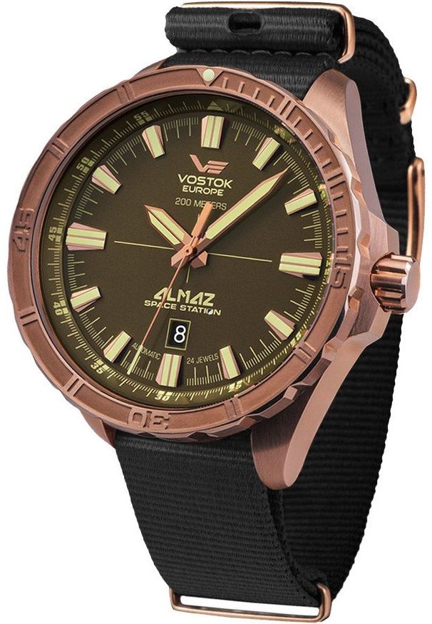 Zegarek męski Vostok Europe NH35A-320O516NB czarny. Kolor: czarny