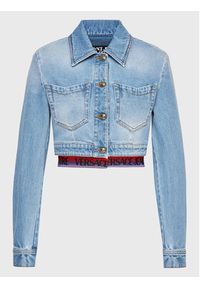 Versace Jeans Couture Kurtka jeansowa 74HAS46B Niebieski Regular Fit. Kolor: niebieski. Materiał: bawełna #6
