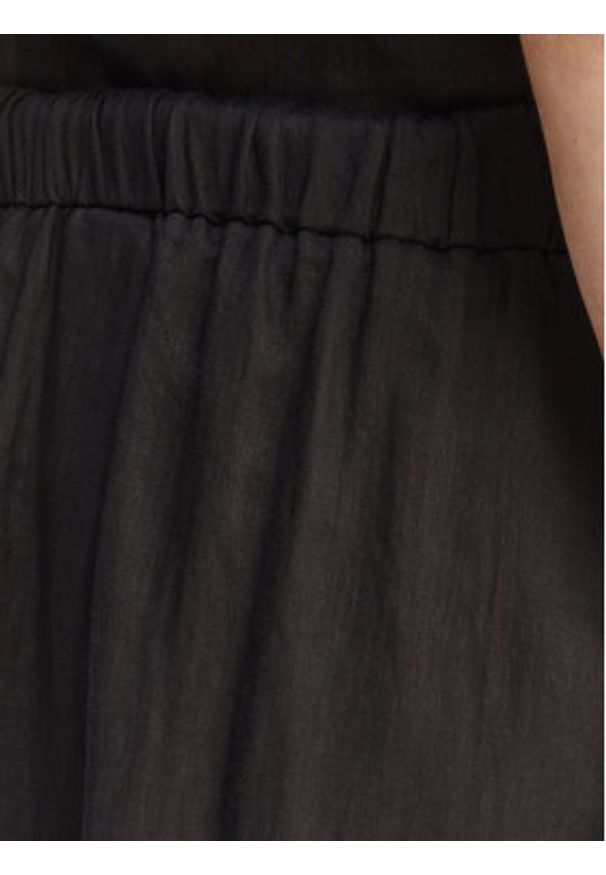 Marella Spódnica trapezowa Biada 2615101082 Czarny Regular Fit. Kolor: czarny. Materiał: len