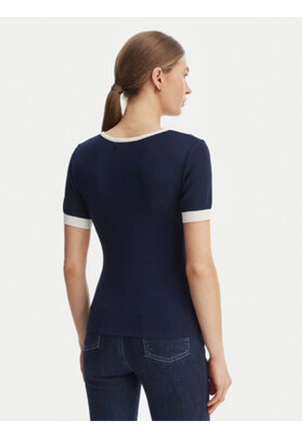 Rinascimento Bluzka CFM0012253003 Granatowy Slim Fit. Kolor: niebieski. Materiał: syntetyk