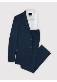 Pako Lorente - PAKO LORENTE – Granatowe spodnie garniturowe P22SF-6G-014-G-S. Kolor: niebieski. Materiał: poliester, elastan, wiskoza. Styl: elegancki #5