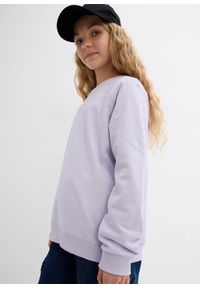 bonprix - Bluza z czystej bawełny organicznej. Kolor: fioletowy. Materiał: bawełna