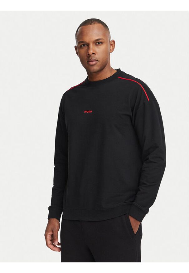 Hugo - HUGO Bluza Noah 50566160 Czarny Regular Fit. Kolor: czarny. Materiał: bawełna