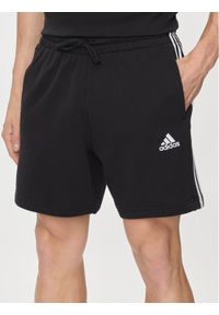 Adidas - adidas Szorty sportowe Essentials French Terry 3-Stripes Shorts IC9435 Czarny Regular Fit. Kolor: czarny. Materiał: bawełna. Styl: sportowy
