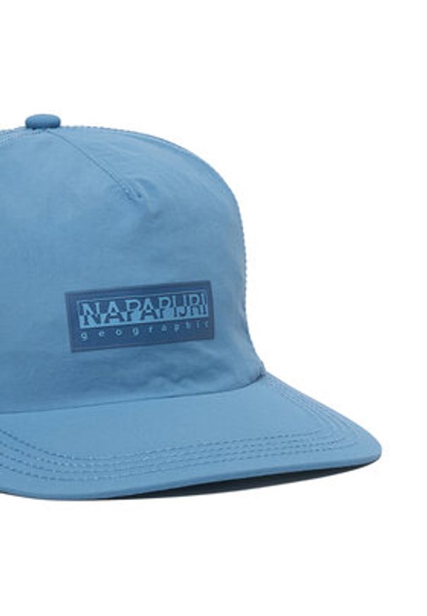 Napapijri Czapka z daszkiem F-Box Logo NP0A4IGB Niebieski. Kolor: niebieski. Materiał: poliamid, nylon