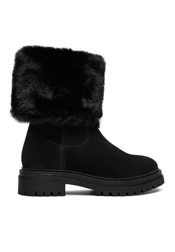 Geox Botki D Iridea D04HRM 022BH C9999 Czarny. Kolor: czarny. Materiał: zamsz, skóra