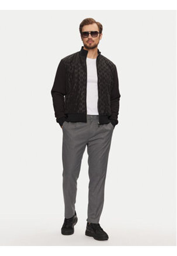 Karl Lagerfeld - KARL LAGERFELD Kurtka przejściowa 505098 551517 Czarny Regular Fit. Typ kołnierza: dekolt w karo. Kolor: czarny. Materiał: syntetyk